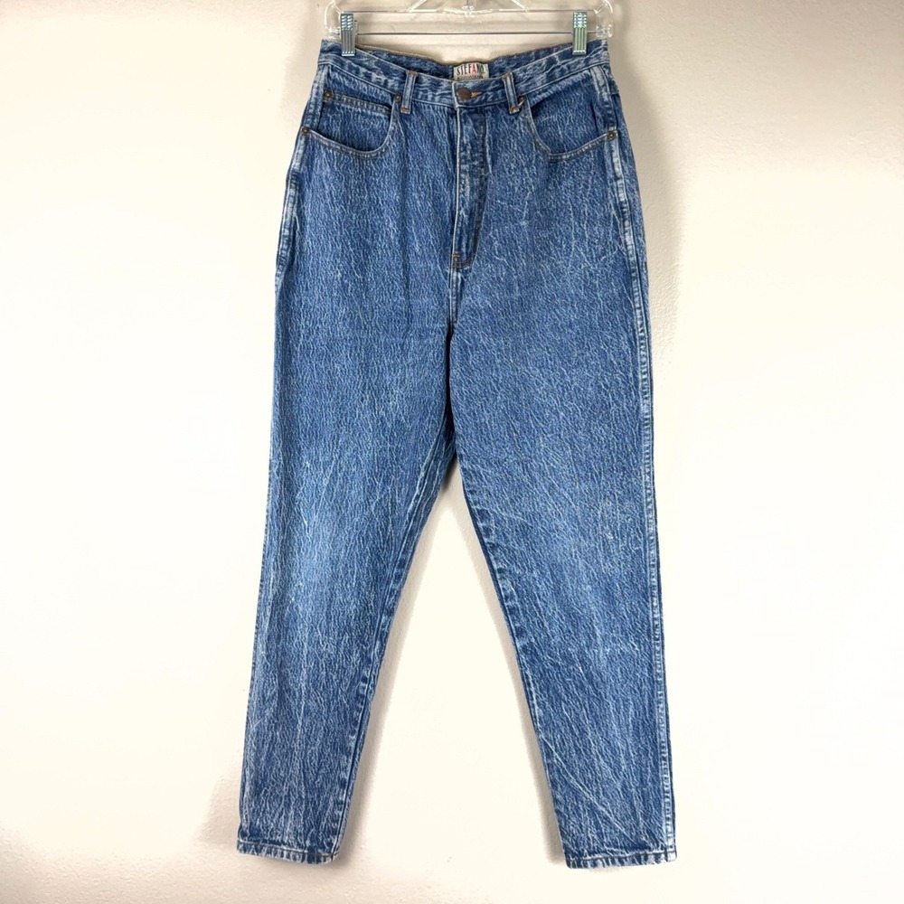 Stefano International Vintage 80s Mom Jeans Women 14 Acid Wash High Rise Tapered